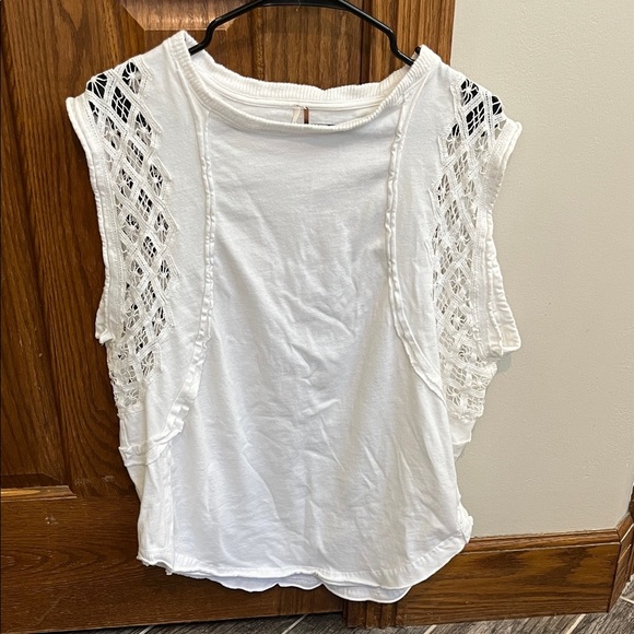 Free People Table for Two Tee, Ivory, size XS, GUC - Picture 1 of 7